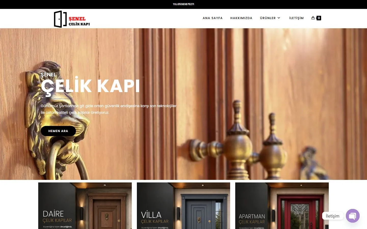 Şenel Çelik Kapı website