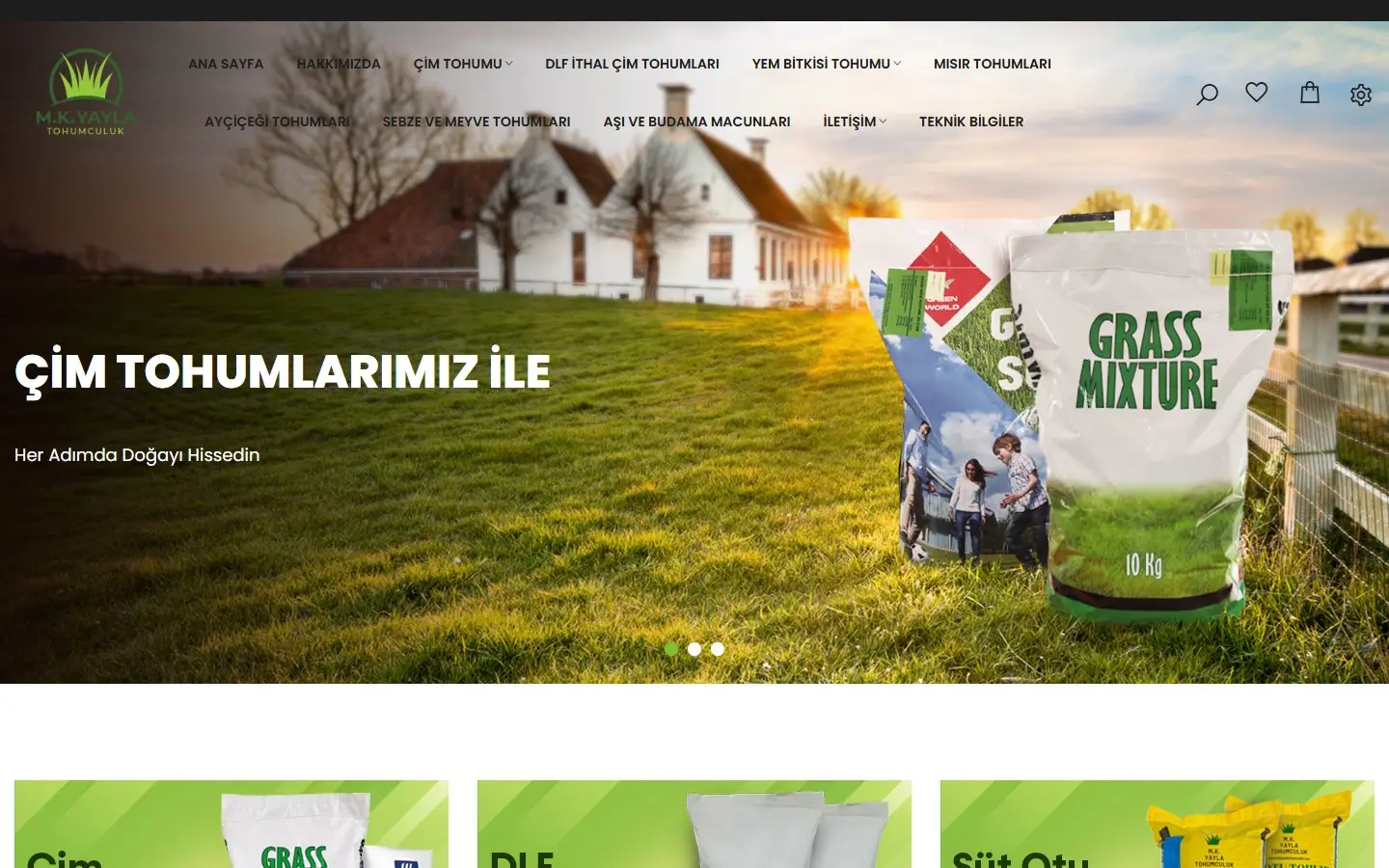 MK Yayla Tohumculuk web sitesi