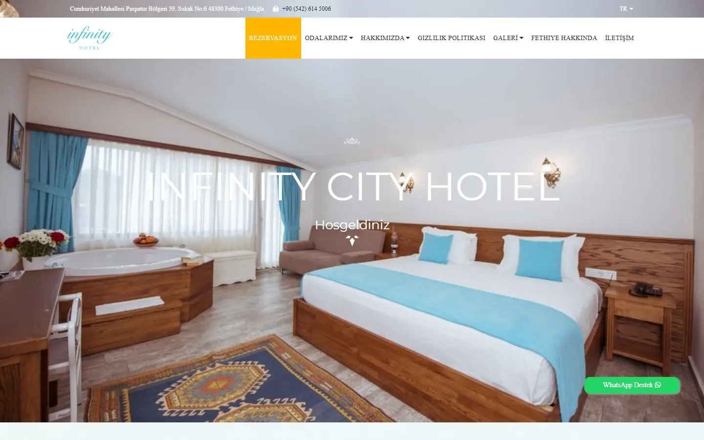 Infinity City Hotel website