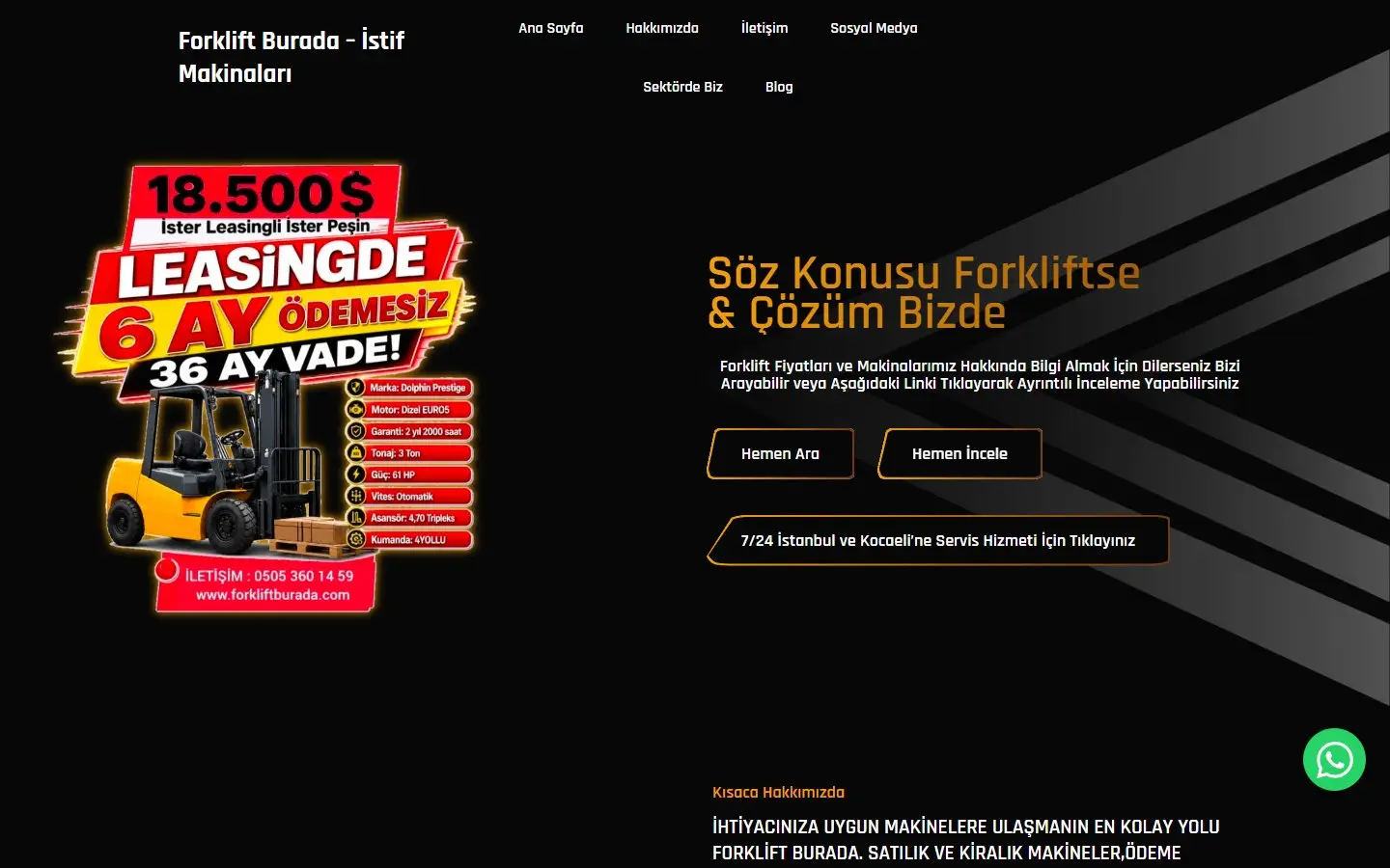 Forklift Burada website