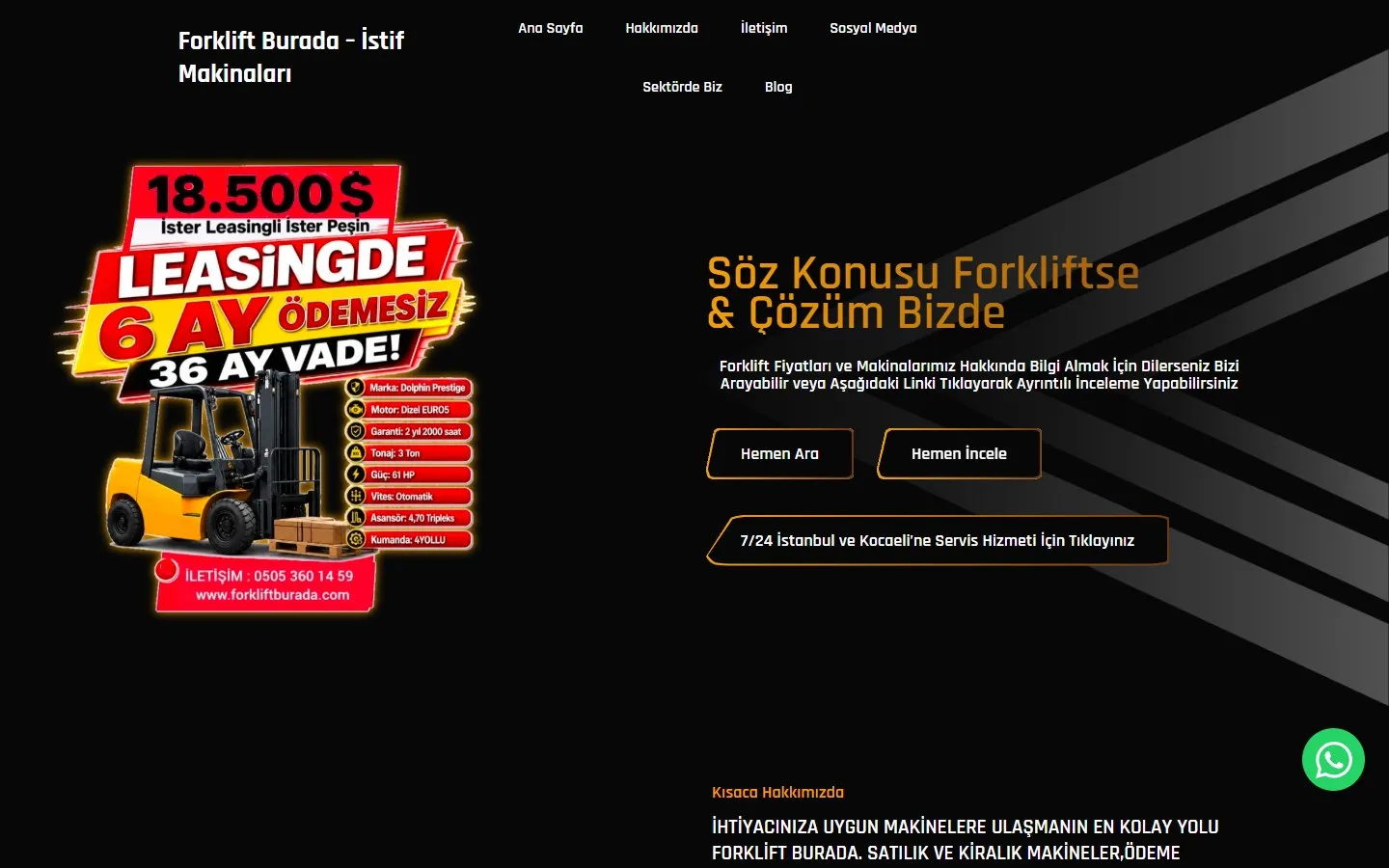 Forklift Burada website