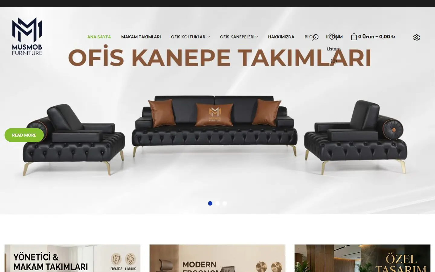 Musmob Ofis Mobilyaları web sitesi