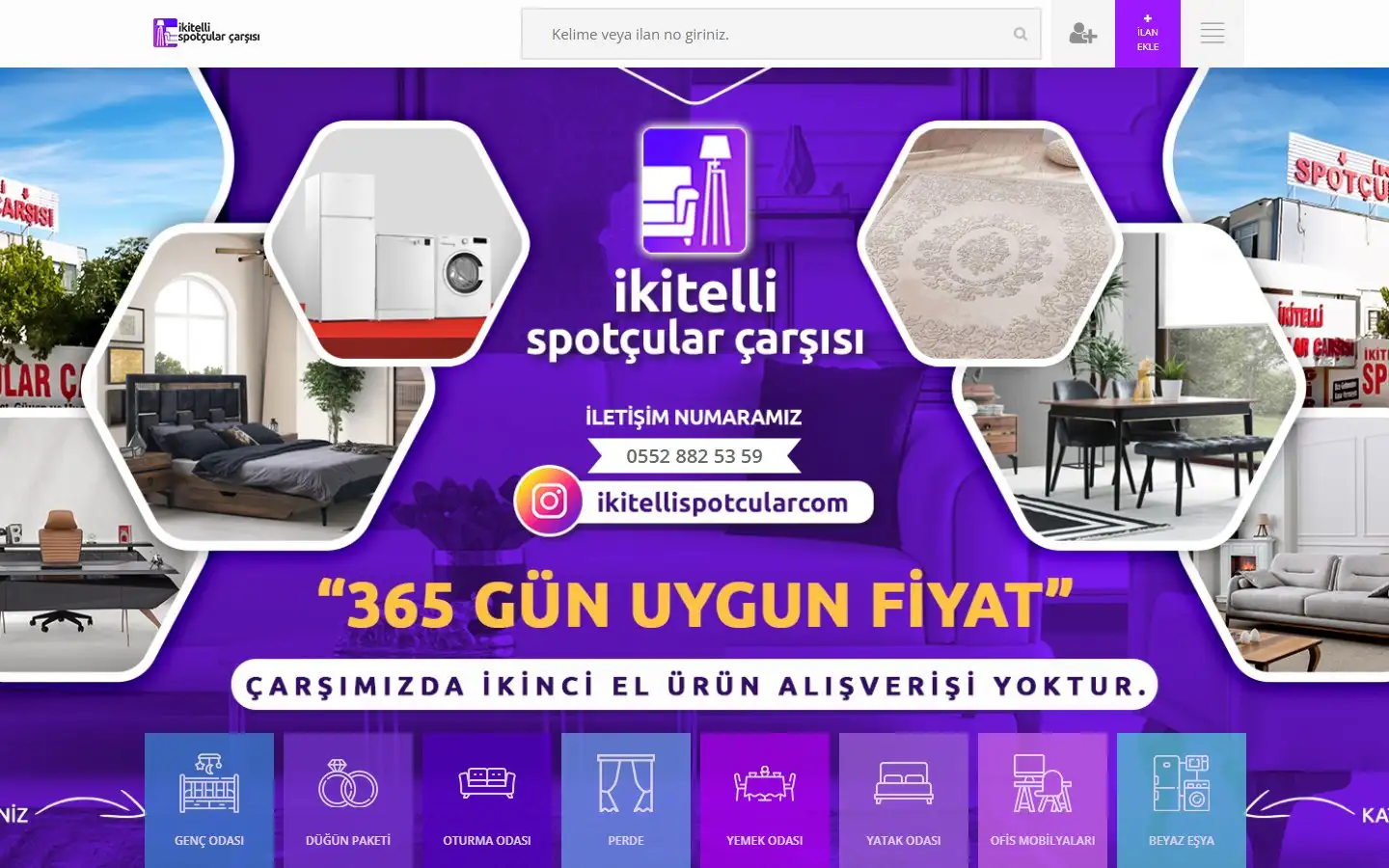 İkitelli Spotçular Çarşısı web sitesi ana sayfası