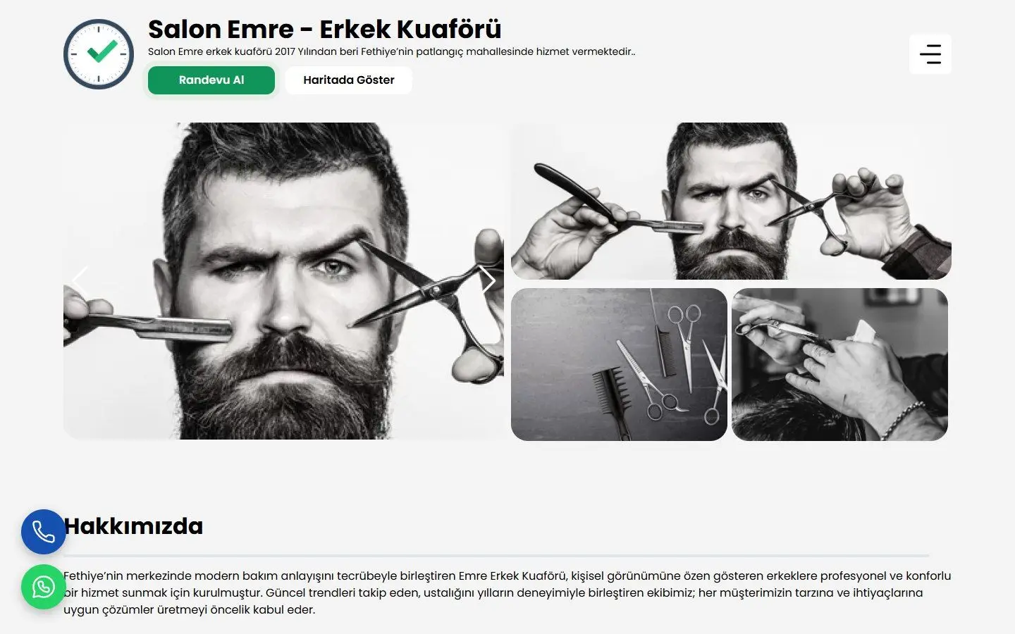 Salon Emre Erkek Kuaförü website