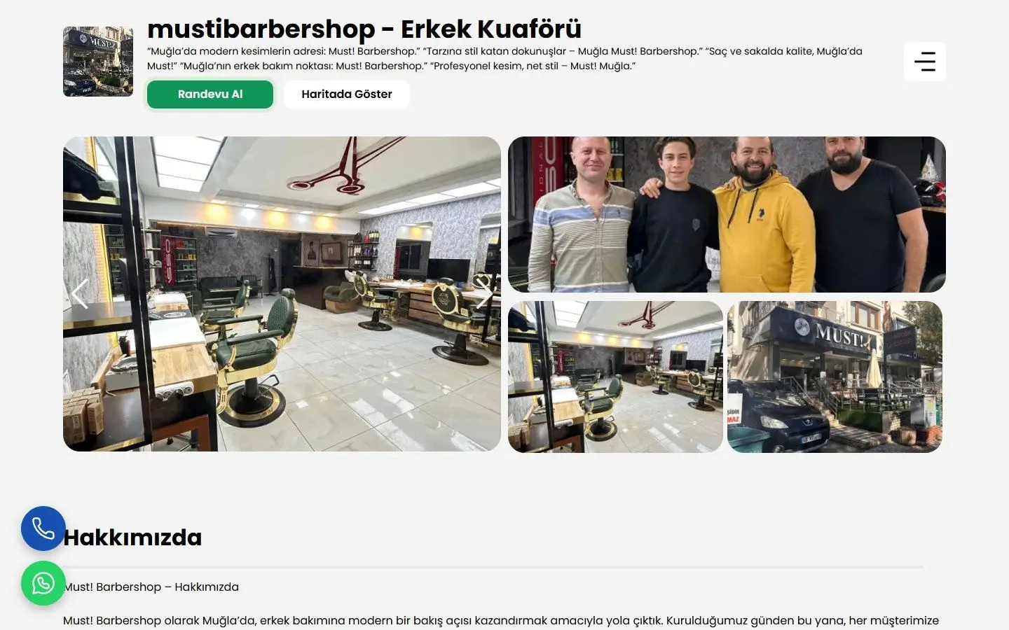 Must! Barbershop website