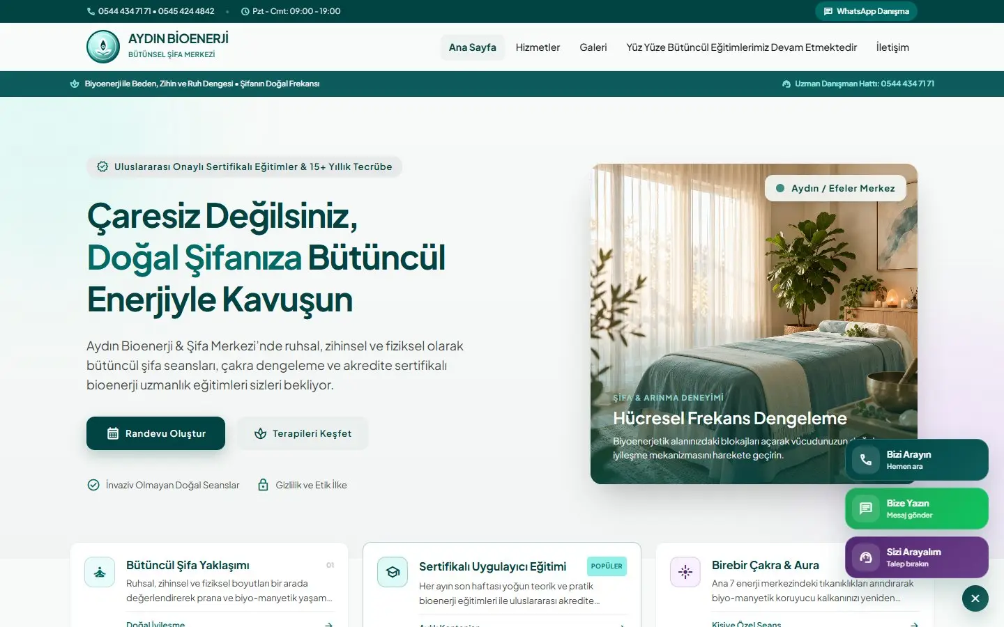 Aydın Bioenerji Şifa Merkezi website
