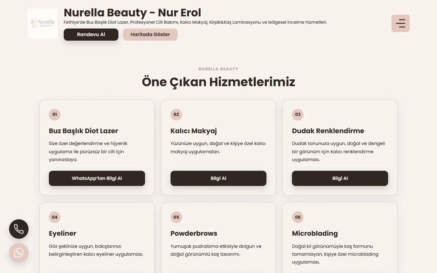 Nurella Beauty website