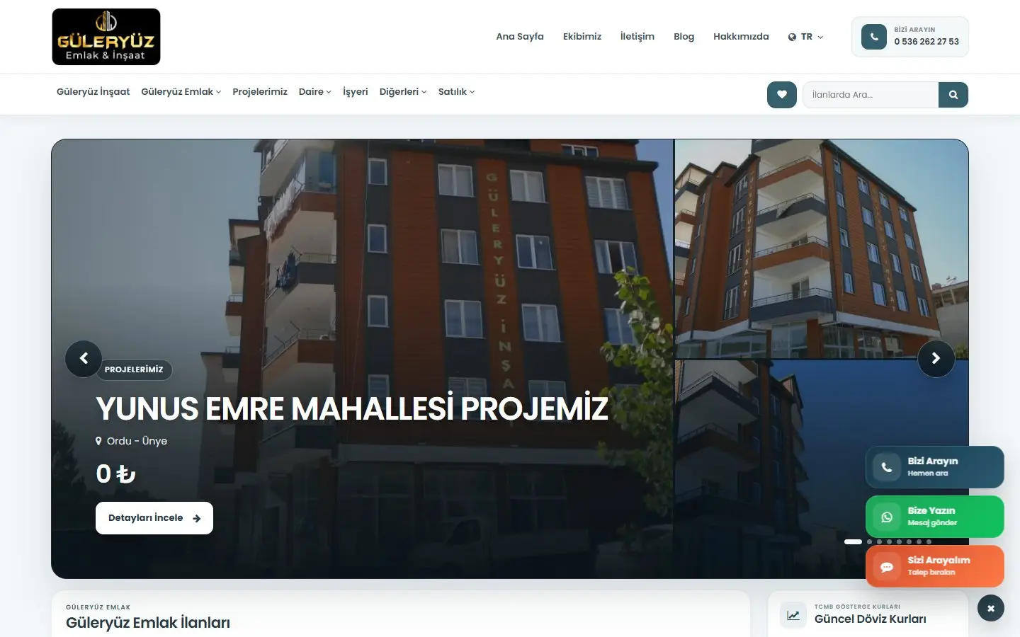 Güleryüz Emlak İnşaat website