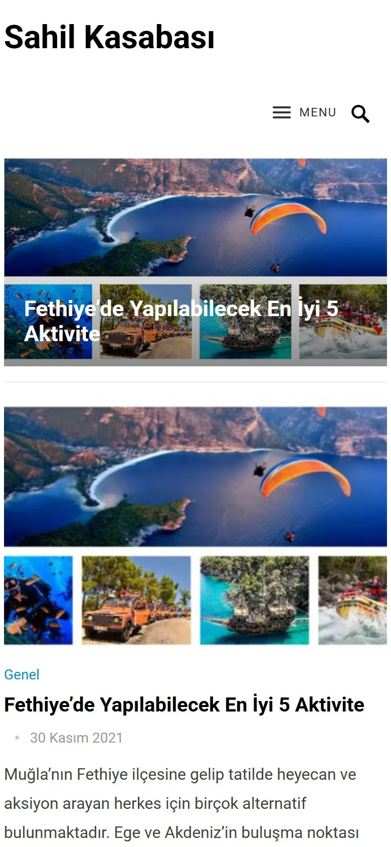 Sahil Kasabası mobil görünüm