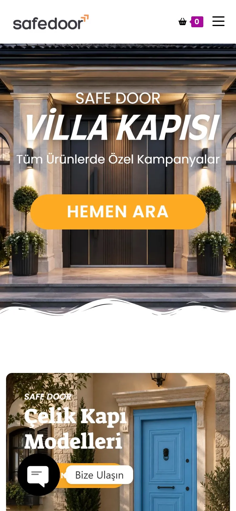 Safe Door mobil görünüm