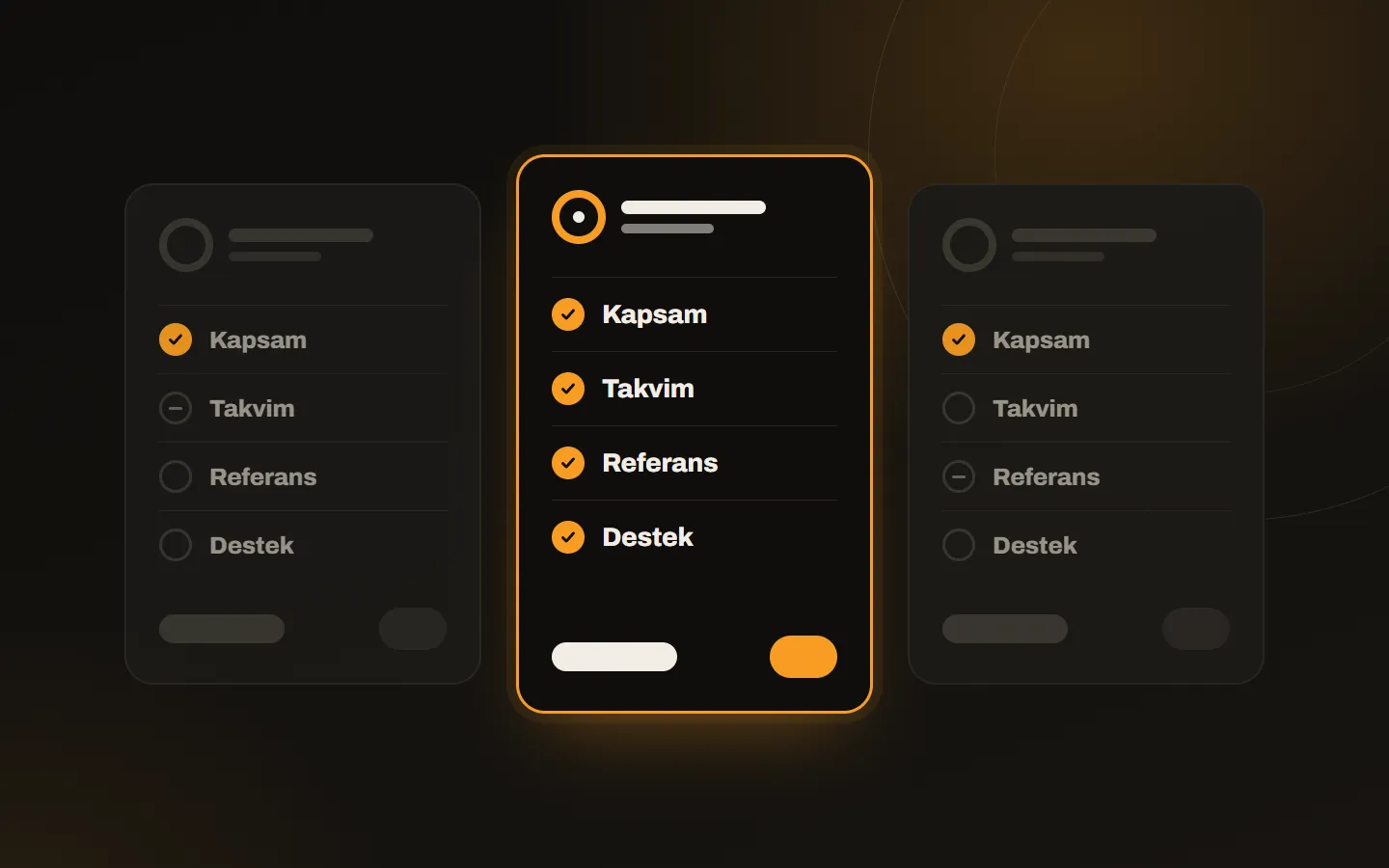 Üç ajans teklifinin kapsam, takvim, referans ve destek başlıklarında yan yana karşılaştırılması